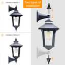 Solar Wall Lights Outdoor : Dusk to Dawn Solar Porch Ligh,3 Modes & Motion Sensor Waterproof Wall Sconce Lantern Lamp for Patio Garage Garden Barn Yard House, 2 Types of Wall Mount, 2 Pack