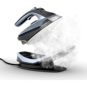 Rowenta Freemove Cordless Iron with Steam, 1600 Watts, Stainless Steel Soleplate, Rapid Heating, Portable Steamer for Clothes, Rechargeable for Wireless Ironing, Handheld Steamer Iron, Blue, DE6730