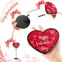 2 x BBTO 3 Pcs Valentine's Day Heart Wooden Sign Rustic Valentines Table Decorations Farmhouse Holiday Table Centerpiece Heart Tiered Tray Home Decor for Party Mantle Shelf