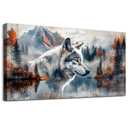 Lapremoly Canvas Wall Art For Living Room Large Wall Decor For Office Modern Family Wall Decor For Bedroom Abstract Scenery Canvas Paintings Art Wolf Pictures Artwork Posters Home Decorations 48x24in