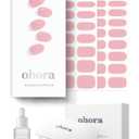 ohora Semi-Cured Gel Nail Strips Value Set (N Cream Pink Starter Kit) Includes Full Size Lamp and Mini Remover, Salon-Quality, Long Lasting, Easy to Apply & Remove