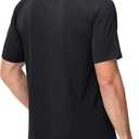 MAGCOMSEN Men's Dry Fit Shirts Mesh Short Sleeve Athletic Lightweight Workout Performance Hiking Shirt (Black, XXL)