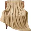 BEDELITE Fleece Blanket Light Camel Throw Blankets for Couch & Bed, Luxury Plush Cozy Fuzzy Blanket 50" x 60", Super Soft Warm Lightweight Throw Blanket for Travel Camping