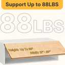 HBL' 2 Pack | Lid Support Hinges Large Lid Stay Hinge for Extra-Long Upper Cabinet & RV Cabinets, 30 - 90 Lid Stay and Under 30 Soft Close, Tension Adjustable, Heavy Duty, Max Load 88LBS