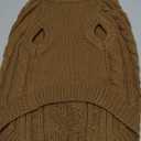 Dog Sweaters for Small Dogs Fall Dog Sweater Puppy Winter Clothes Dachshund Clothes Knitted Turtleneck Pet Sweater Warm and Soft Doggie Clothing Khaki Thanksgiving Doggy Sweater Large