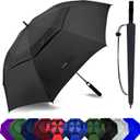Baraida Golf Umbrella, Oversize Double Canopy Vented Windproof Waterproof Umbrella, Automatic Open Golf Umbrella for Men and Women and Family(68 inch, Black)