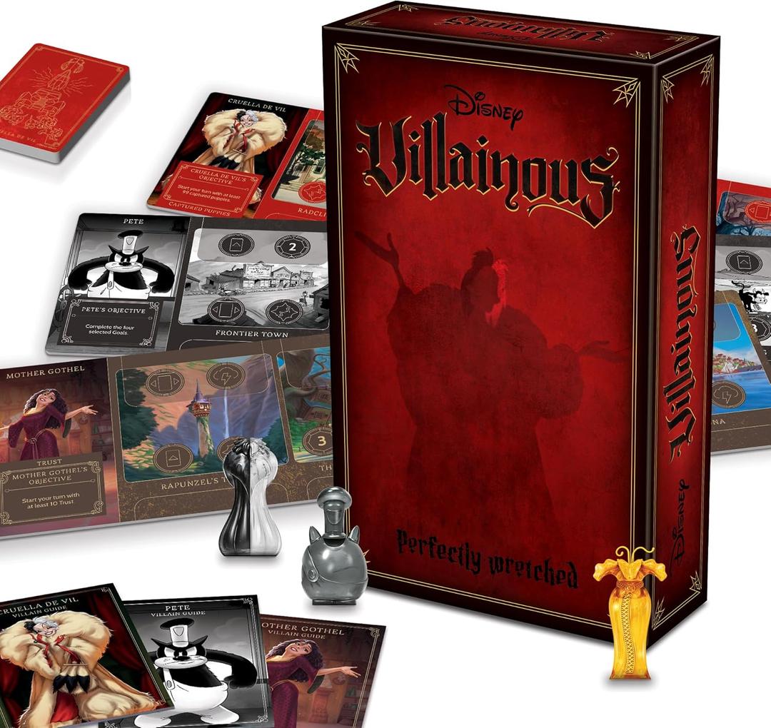 Ravensburger Disney Villainous - Perfectly Wretched - Join Disney Characters Pete, Cruella De Vil, or Mother Gothel - Play as Stand-Alone or with other Villainous Games - Award-Winning Line - Ages 10+ Ravensburger Disney Villainous - Perfectly Wretched - Join Disney Characters Pete, Cruella De Vil, or Mother Gothel - Play as Stand-Alone or with other Villainous Games - Award-Winning Line - Ages 10+
