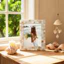 White Picture Frame 8x10 Wedding Picture Frame Mother of Pearl Photo Frames for Wall Hanging or Tabletop 8 by 10 inch (Natural White,1Pc)
