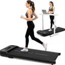 SereneLife Portable Foldable Treadmill for Home, 8.7 MPH Shock Absorption, LED Display Under Desk Walking Mat for Home Office, Walking pad with Handle bar, App Support, 350lb Capacity