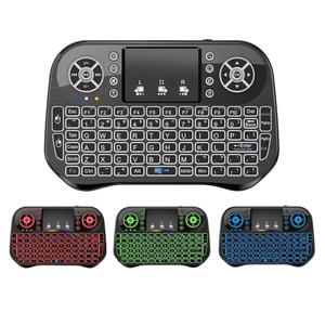 Mini Keyboard with Bluetooth & 2.4G for Android TV Box/PC/FireStick/Laptop with Touchpad, Backlit, USB Dongle-（i-10Black）