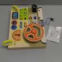 Montessori Toddler Toys - Baby Wooden Busy Board - Sensory Toys with Light Switch - Travel Toys for Educational Toddler Activities for Toddlers 1 2 3 4+ Year Old