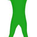 ATHX Kids High Stretch Spandex Halloween Cosplay Bodysuit Costume Open Face Unitard Child Full Body Skin Suit Zentai Suit (Green, XL)