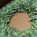 24 Inch Artificial Boxwood Wreath Spring Summer Wreath Faux Greenery Wreaths for Front Door Outside Wall Window Porch Farmhouse Garden Wedding Party Home Decor