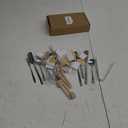 Charcuterie Boards Accessories, Silver Stainless Steel Charcuterie Utensils Set, Including Cheese Butter Spreader, Mini Serving Tongs, Knives, Spoons, Forks, Honey Dippers and Toothpick Flags