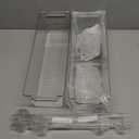 Simple Houseware 2-Tier Narrow Basket Drawer Cabinet Pull-Out Organizer, Clear