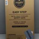 Regalo Safety 29-38.5" Baby Gate for Doorways & Bottom of Stairs, Pressure Mounted Baby Gate with Door for Babies, Toddlers & Pets, Tested & Safe for 30 Years, American Designed, American Owned, White