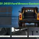 Cargo Trunk Mat with Backrest Mats for Ford Bronco 4 Door 2021-2025 2026,All Weather Protection TPE Heavy Duty Cargo Liner Bronco Accessories,Black