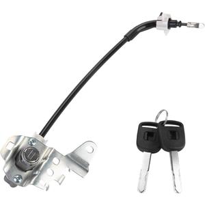 Front Door Lock Cylinder Cable with Keys for Honda Civic 4-Door 2006-2011 | 2 Keys, Silver Tone | Left Driver Side Door Lock Cylinder Replaces 72185-SNA-A01