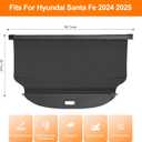Fit for Hyundai Santa Fe 2024 2025 Cargo Cover, Retractable Rear Trunk Cover Luggage Privacy Security Anti-Peeping Shade Shield, 2024 2025 Hyundai Santa Fe Accessories