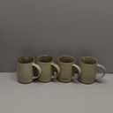 GBhome Large Coffee Mugs Set of 4, 18oz Handmade Ceramic Coffee Mugs Set with Gradient color for Latte/Tea/Beer/Hot Cocoa, Dishwasher & Microwave Safe, Cappuccino (Khaki)