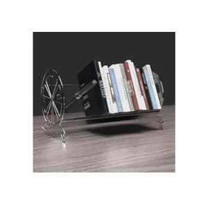 Desktop Bookshelf Rack Acrylic Storage Organizer,It is Suitable for use in Homes, Offices, Schools, Bookshelves and Display Stands, and can Hold Books, CDS, Magazines, etc