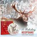 2 x Deer Ornaments for Christmas Tree 2025  Deer Gifts for Men, Women, Woodland Animal Christmas Ornaments, Hunting for Lovers, Family, Friends - Ceramic Hanging Decorations