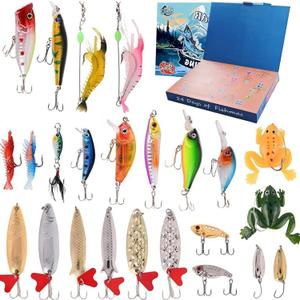 2 x Fishing Advent Calendar 2025, 24-Day Fishing Lure Set Advent Calendar for Adults, 24 Days of Christmas Countdown Calendar for Fisher Men
