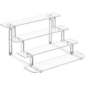 4 Tier Acrylic Display Risers, Perfume Organizer Stand, Clear Shelf Risers for Figures, Dessert Shelves for Party, Funko POP Shelves, Cupcake Stand Holder Decoration