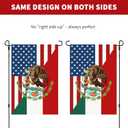 Mexico and Ameri-ca Frendship Garden Flag 12X18 Inch Mexican Burlap Flag for Garden Yard Room Outdoor Decor