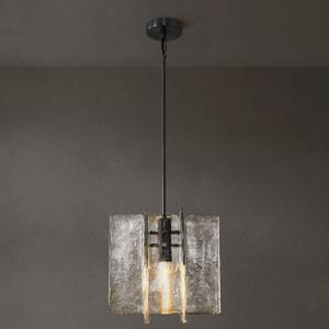 Modern Large 12 in Black Water Ripple Glass Kitchen Island Pendant Light Fixtures,Glass Island Pendant Lights,for Bedroom, Foyer, Entryway, and Dining Room, Bulbs Included