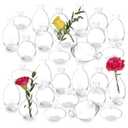 28 Clear Bud Vases in Bulk, Glass Small Bud Vase for Centerpieces, Mini Bud Vase Set for Flowers, Vintage Vases for Rustic Wedding Decorations, Table Decor Flower Bedroom Party Home Decor