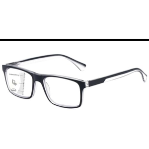 Missfive 1Pack Mens Light Multifocus Progressive Reading Glasses Blue Light Blocking, Multifocal Spring Hinge No-Line Trifocal Readers Black Eyeglasses(Workspace For Near Range, +1.25)