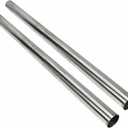 2.5 Inch Straight Pipe Stainless Steel T304 Tubing Piping 48 Inch Long 2.5" OD Tailpipe DIY Pipe, Pack of 2