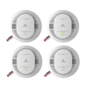 Kidde Hardwired Smoke & Carbon Monoxide Detector, AA Battery Backup, Voice Alerts, Interconnectable, LED Warning Light Indicators, 4 Pack
