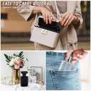 Luxsego Perfume Bottle Atomizers with Funnels, 30ML1oz Refillable Perfume Spray, Empty Spray Bottle Glass Cologne Atomizers for Travel, Handbag or Date, With Storage Bag(Transparent and Black 4Pcs)