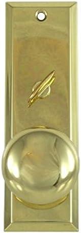 Mortise Lock Escutcheon Plate 2-1/4" X 7" With Brass Door Knob & Turner #3002