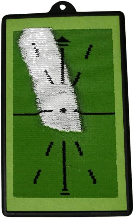 Golf Swing Path Trainer Mat  Instant Feedback for Swing Plane, Club Path, and Ball Contact  Sequins Reveal Impact Direction  Golf Training Aid for All Skill Levels