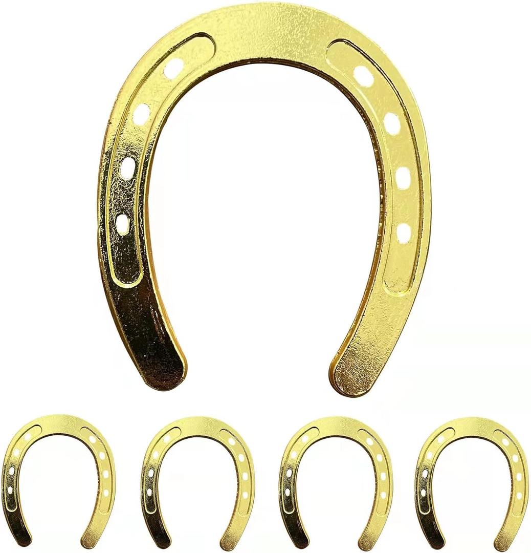 10 pcs Gold Color Lucky Horseshoe Wedding Favors, Vintage Metal Mini Horseshoe Decorations for Rustic Wedding Birthday Party Decorations