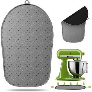 SelfTek Mixer Slider Mat for KitchenAid 4.55 QT, Silicone Appliance Mixer Sliding Mat for Tilt-Head Kitchen Aid, Mover SliderTray Pad for Mixer, Appliance Countertop Accessories, Easy-Move, Grey (Gray)
