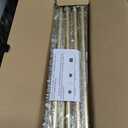 Gold Double Curtain Rod, 72 to 144 Inch Extra Long Dual Curtain Rods with Aluminium Modern End Cap Finial, 1 Inch Adjustable Heavy Duty Window Treatment Rods, Telescopic Metal Double Drapery Pole Set