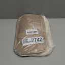 Prite Makeup Bag Portable Cosmetic Organizer with Brush Holder Waterproof Travel Toiletry Bag for Women with Handle and Divider (Beige)