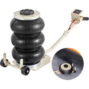VEVOR Air Jack, 3T / 6600 lbs Triple Bag Air Jack, Airbag Jack with Six Steel Pipes, Lift up to 17.7 inch/450 mm, 3-5 s Fast Lifting Pneumatic Jack, with Long Handles for Car, Garage, Repair