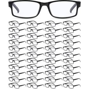 Yexiya 50 Pack Reading Glasses Bulk for Men Women Frame Eyeglasses with Spring Hinge Traditional Readers for Office Home (EXP 02/05/29) +3.00