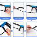 URASISTO Hacksaw Frame Set, 12 Hacksaw Frame, 6'' Hacksaw Frame and 10'' Mini Hacksaw, Including 8pc Extra Blades Multi-function for Metal Wood PVC Pipes