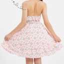 EXARUS Girls Dresses Teen Halter/Puff Sleeve/Spaghetti Strap Smocked Floral Summer Casual Dress