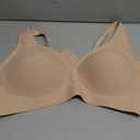 Jelly Bras for Women No Underwire Seamless Push Up Comfortable Tshirt Everyday Deep V Bra with Support and Lift 3XL