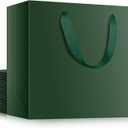 EUSOAR Small Gift Bags Bulk, 20pcs 8.6"x3.9"x7 Thank You Gift Paper Wrap Bag with Handles, Retail Shopping Wrapping Bags Sacks for Business, Craft Grocery, Wedding Birthday Christmas Party Favors (1 Count (Pack of 20), Green)