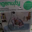 Ingenuity SimpleComfort Lightweight Compact 6-Speed Multi-Direction Baby Swing, Vibrations & Nature Sounds, 0-9 Months 6-20 lbs (Pink Cassidy)