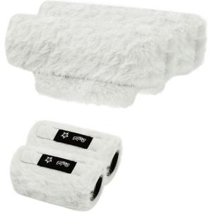 SPRING SEAON Crutches Padding Universal Crutch Pads for Armpits and Hand Grips Pads for Crutches Underarm Crutch Cushions Fluffy Crutch Covers Machine Washable Crutches Padding for Armpits (Beige)