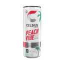 CELSIUS PEACH VIBE Sparkling White Peach, Sugar Free Energy Drink, 12 Fl Oz (Pack of 12) (EXP 04/01/27)
